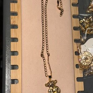 Teddy bear Chic Gold Pendant Necklace